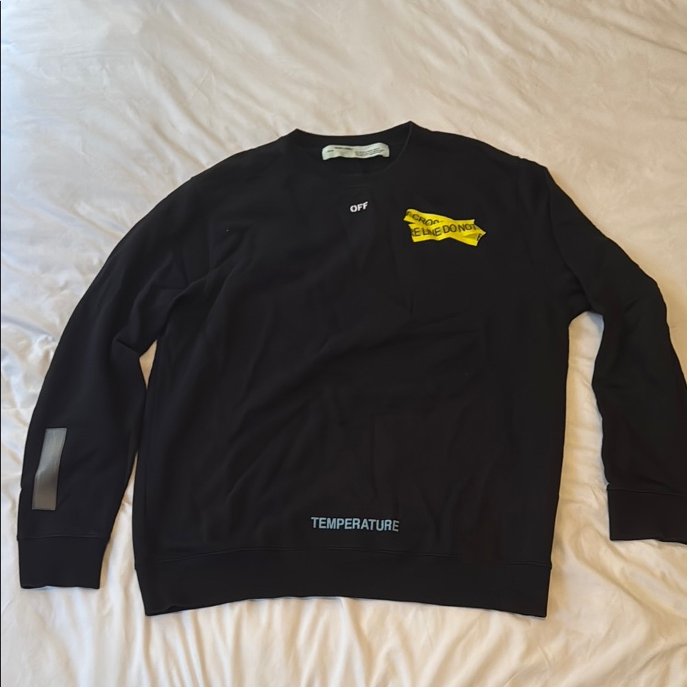 Off-White Black and Yellow Crewneck Sweater